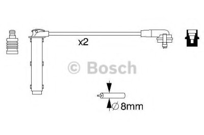 Set fise bujii FORD TRANSIT platou / sasiu (FM, FN) (2000 - 2006) BOSCH 0 986 356 833 foto