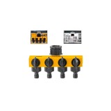 Ramificatie cu 4 robineti 1&quot;-3/4&quot; - Ingco HHC1402