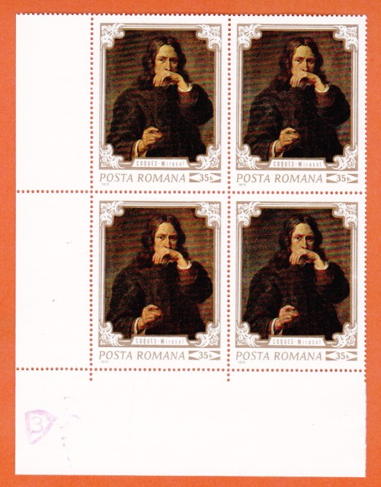 TSV @ - 1970 LP 751 REPRODUCERI DE ARTĂ - SIMTURILE, BLOC X 4 MNH/** LUX