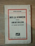 NOTE SI DESMINTIRI ASUPRA AMINTIRILOR D-NEI SABINA CANTACUZINO de SEVERA SIHLEANU