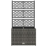 Outsunny Pat de Flori Autoportant cu Două Cutii pentru Plante, Ideal pentru Grădină, Design Modern, 57x30x107cm, Mixt Gri | Aosom Romania