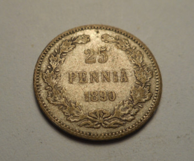 Finlanda 25 Pennia 1890 foto