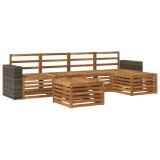 vidaXL Set de canapele de exterior 6 pcs natural 3384275