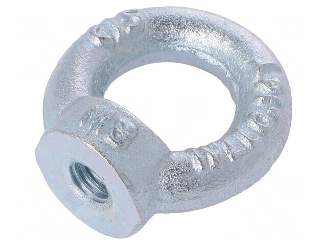 Piuliță cu inel ochi M8 zincată DIN 582 20mm