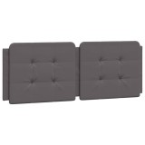 Cumpara ieftin Perna pentru tablie pat, Zadar, gri, 140 cm, piele artificiala