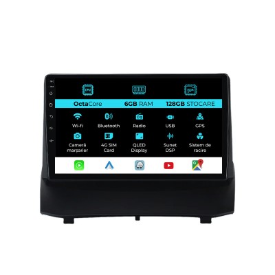Navigatie Dedicata Ford Fiesta (2009-2017), 9Inch, 6Gb Ram, 128Gb Stocare, Carplay foto