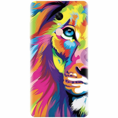 Husa silicon pentru Xiaomi Redmi Note 4, Colorfull Lion 002 foto