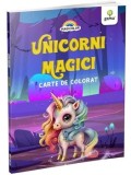 Carte de colorat cu unicorni magici, activitati creative pentru copii, Gama