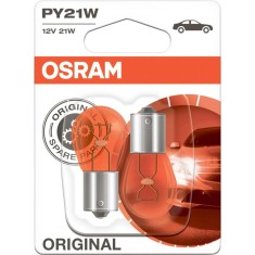 Set 2 bec PY21W Osram Original Blister pentru semnalizare