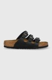Birkenstock slapi de piele Florida femei, culoarea negru, 1011445