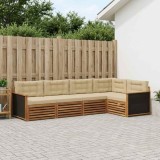 vidaXL Set de canapele de exterior 5 pcs Natural și Bej 3383346