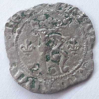 Franța Dozain/ Karolus ND (1483-98) Rouen argint Carol Vlll foto