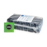 Prezervative EXS Ribbed &amp; Dotted, texturate, subțiri și rezistente, diametru 56 mm, 100 bucăți