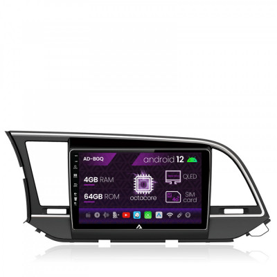 Navigatie Hyundai Elantra (2015-2018), Android 12, Q-Octacore 4GB RAM + 64GB ROM, 9 Inch - AD-BGQ9004+AD-BGRKIT180 foto