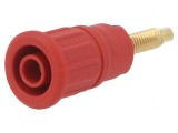 Soclu Banană 4mm 32A 1kV Roșu Panou