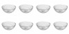 Set boluri, 8 piese, 350 ml, Sticla, Transparent natur