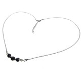 Colier argint cu safir natural fatetat