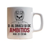 Cana alba personalizata cu un mesaj haios, INOVATIX&reg;. 330ml