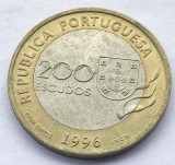 449. Moneda Portugalia 200 escudos 1996 (XXVI Olympic Games Atlanta)