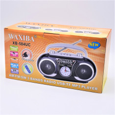 Radio Cu Mp3 portabil Stereo, TF/USB, AM,FM,SW,Ceas ? WAXIBA ? XB-584UC foto