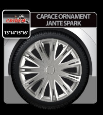 Capace ornament jante Spark 4buc - Argintiu - 15&amp;#039; - CRD-VER1501+B Auto Lux Edition foto