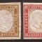 Italy Sardinia 1855 King Viktor Emanuel II, 10c brown, 40c carmine, MNG AM.078