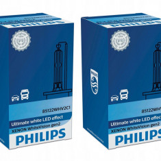 Set 2 Buc Bec Xenon Philips D2S 35W 85V P32d-2 White Vision Gen 2 85122WHV2C1