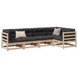 vidaXL Set canapea de grădină, 5 piese, lemn masiv de pin 3299430