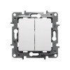 Intrerupator Dublu Cap Scara Legrand Salbei, 10A, 230V, Alb, Incastrat, IP20