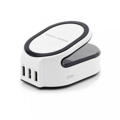 Incarcator retea wireless Vetter, All in One Charging Station, 1 x USB Quick Charge 3.0, 2 x USB Smart Output foto