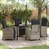 VidaXL Set de masă pentru grădină 5 pcs Gri deschis poliratan 3380459