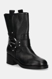 Karl Lagerfeld cizme de piele BROOKLYN femei, culoarea negru, cu toc drept, KL41770