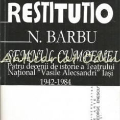 Semnul Cumpenei - N. Barbu - Contine Autograf