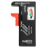 Tester pentru baterii si acumulatori 1,5 V si 9 V NEO TOOLS