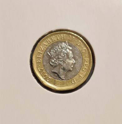 Marea Britanie 1 lira pound 2017 foto