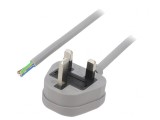 Cablu Alimentare 1m Gri 13A 250V