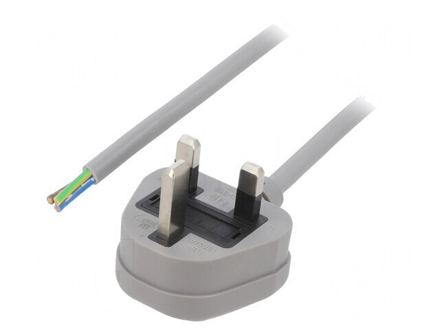 Cablu Alimentare 1m Gri 13A 250V