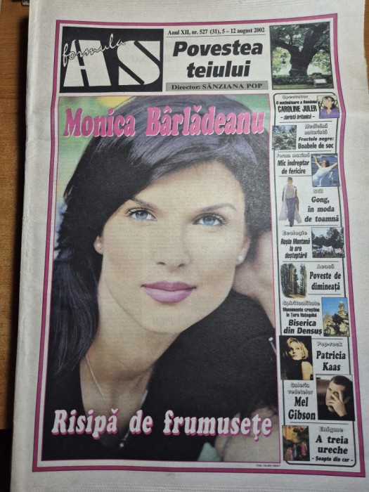 ziarul formula as 5 -12 august 2002 - monica barladeanu ,formatia partizan