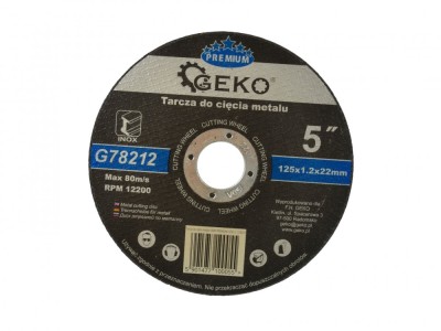 Disc pentru taierea metalului 125mm, GEKO PREMIUM G78212 foto