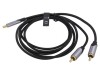 Cablu RCA x2 la USB C Aurit 0,5m Negru, Vention