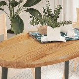 VidaXL Blat de masă maro deschis 120x60x4 cm lemn masiv de stejar oval