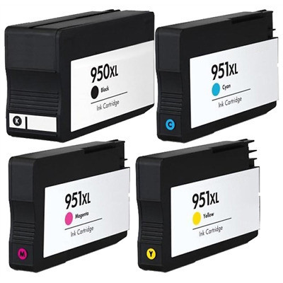 Set 4 cartuse compatibile HP 950XL Black, HP 951XL Cyan, Magenta, Yellow
