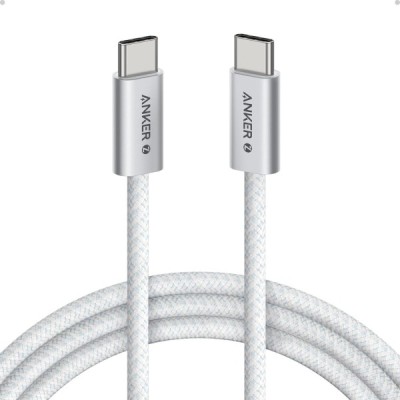 Cablu Date si Incarcare USB-C - USB-C Anker Zolo, 240W, 1m, Alb A8060H21 foto