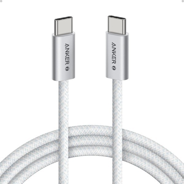 Cablu Date si Incarcare USB-C - USB-C Anker Zolo, 240W, 1m, Alb A8060H21