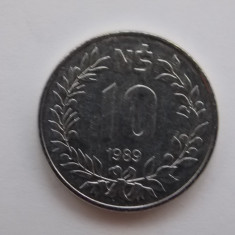 10 NUEVOS PESOS 1989 URUGUAY