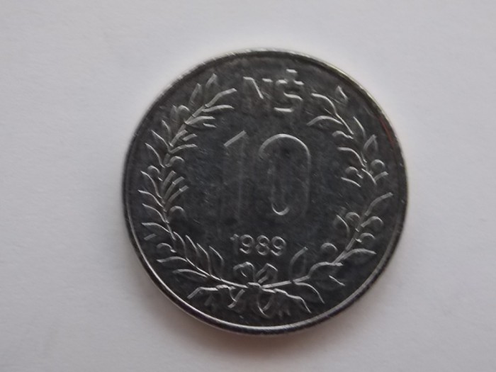 10 NUEVOS PESOS 1989 URUGUAY