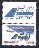 Romania 2004 - Lp 1646 a &ndash; TAROM - 50 de ani de existenta - cu vinieta , MNH ***, Nestampilat