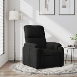 VidaXL Fotoliu rabatabil, negru, microfibră 373452