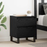 vidaXL Dulap de noapte Stejar Negru 40 x 35 x 50 cm Lemn compozit 882667