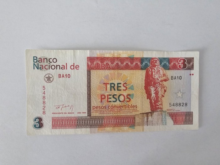Cuba 3 Pesos Convertibles 1994